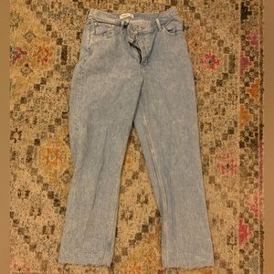 Abercrombie curve love light wash 90s straight ultra high rise baggy jeans